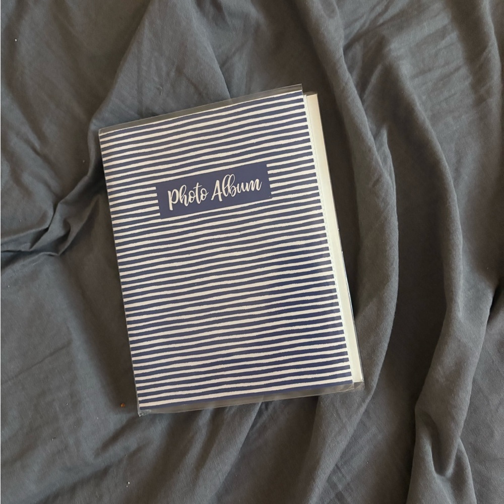 Blue Striped Photo Album